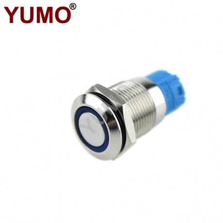 Metal button 12mm waterproof 220V Self-locking Switch Red LED light ON/OFF 