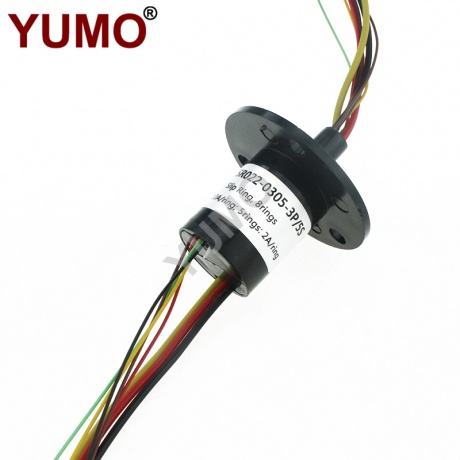 YUMO 22mm 8rings 10A Electrical Contacts Capsule Slip Ring Carbon Brush Holder for Slip Ring 