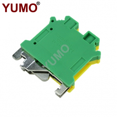 USLKG10N Screw 10mmq Din-rail Earth Clamp Terminal Block